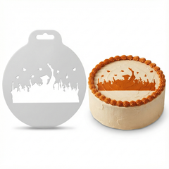 Crowded Graduation | Round Cake Top Stencil – Reusable Cake Decorating Stencil