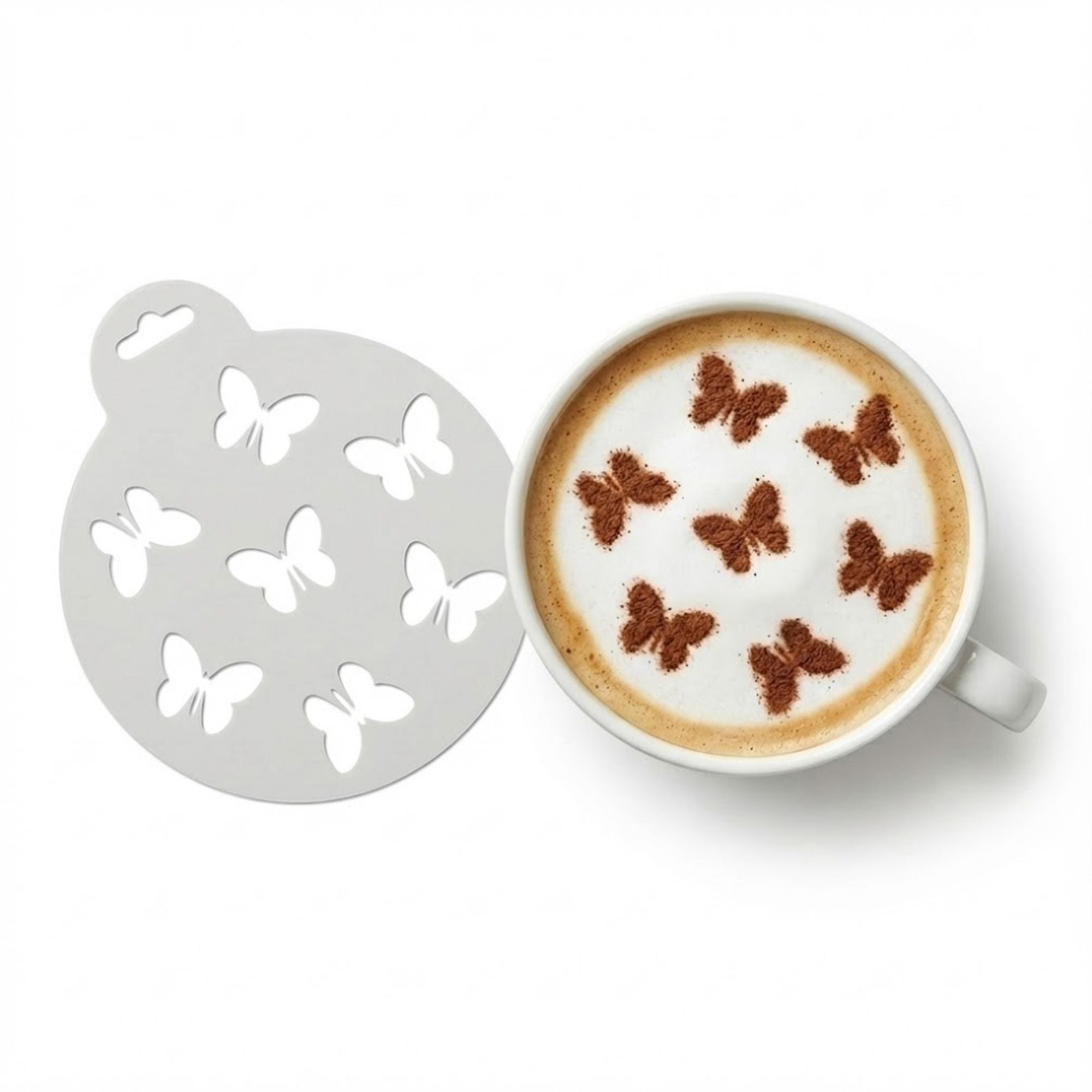 Butterfly Garden | Coffee, Cocktail & Cookie Stencil - Washable DIY Beverage Art Tool