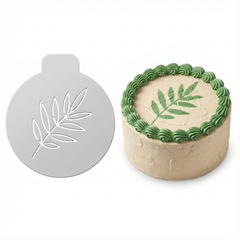 Symmetrical Leafy Stem | Round Cake Top Stencil – Reusable Cake Decorating Stencil