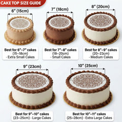 Six Months | Round Cake Top Stencil – Reusable Cake Decorating Stencil